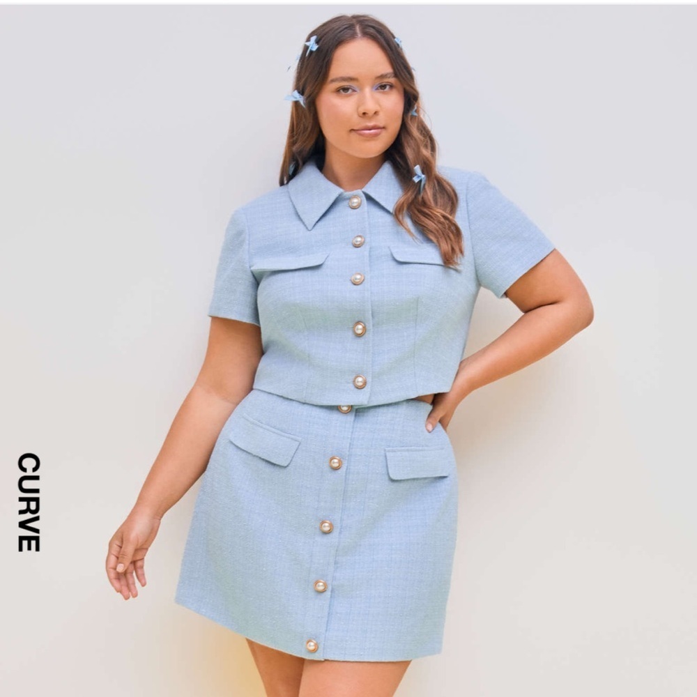 POLLY POCKET X CIDER - ON THE GO WITH POLLY Tweed  SKIRT CURVE &Plus